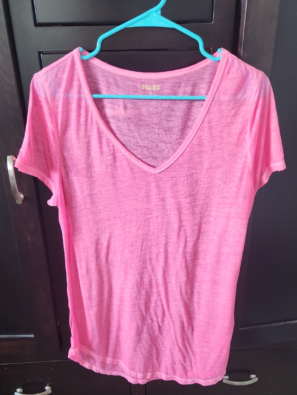Mudd Pink V-Neck Short Sleeve Tee